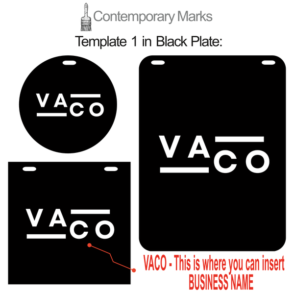 Contemporary Marks Pre-set templates for business logo in black plate