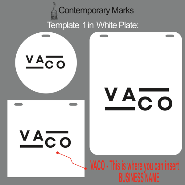 Contemporary Marks Pre-set templates for business logo in white plate