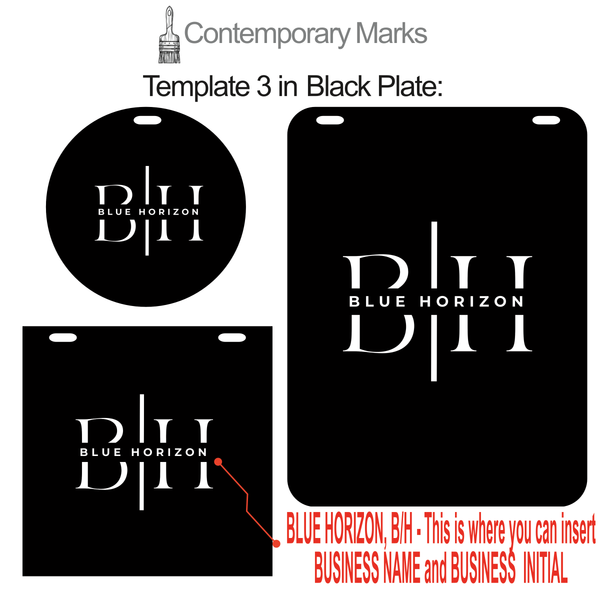 Contemporary Marks pre-set templates for metal chalkboard storefront sign in black chalkboard