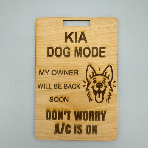 Custom Dog AC Sign for EV Owners