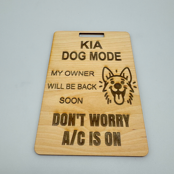 Custom Dog AC Sign for EV Owners